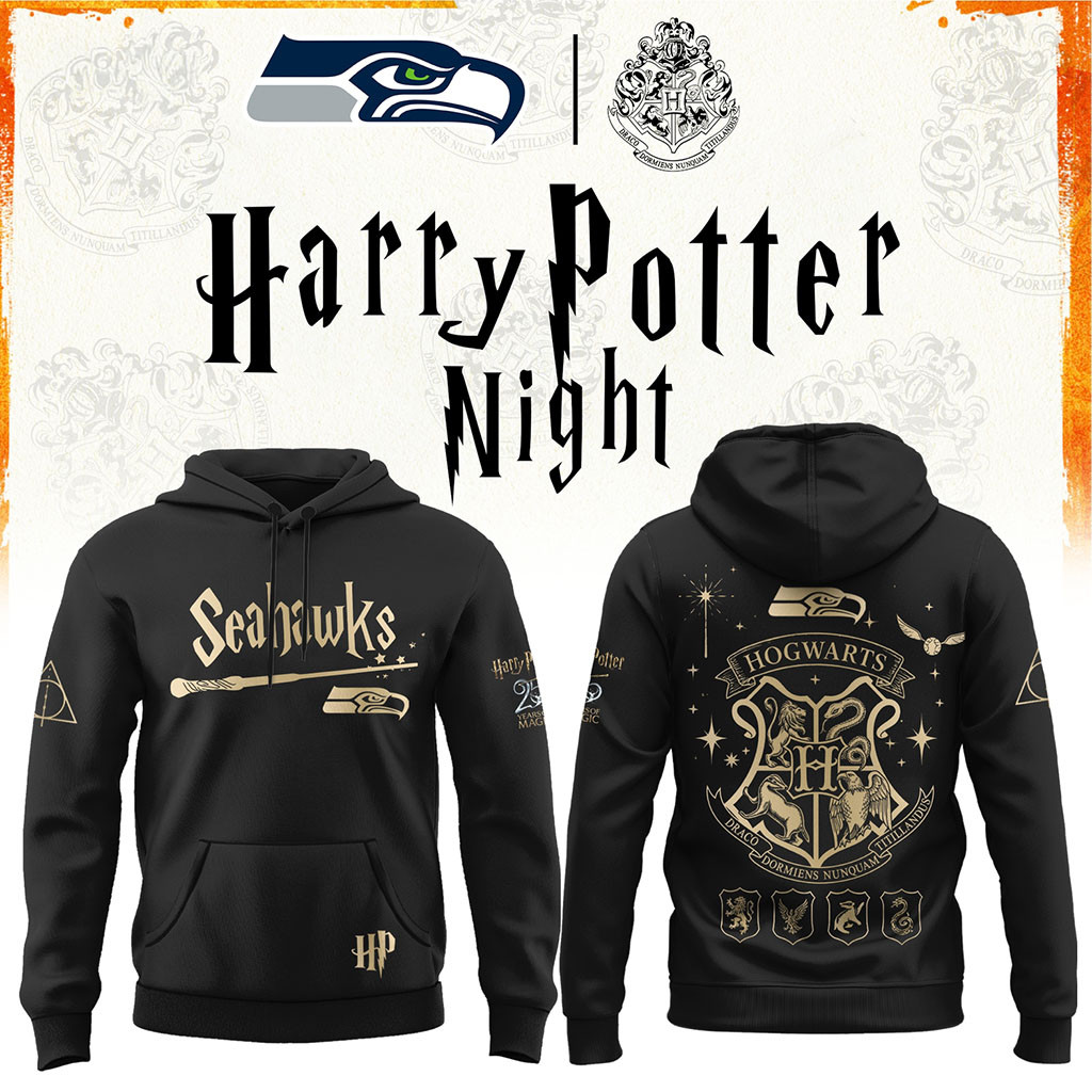 Seattle Seahawks Football Harry Potter 25th Anniversary Hoodie 2026 Seahawks Merch Gift For Fan
