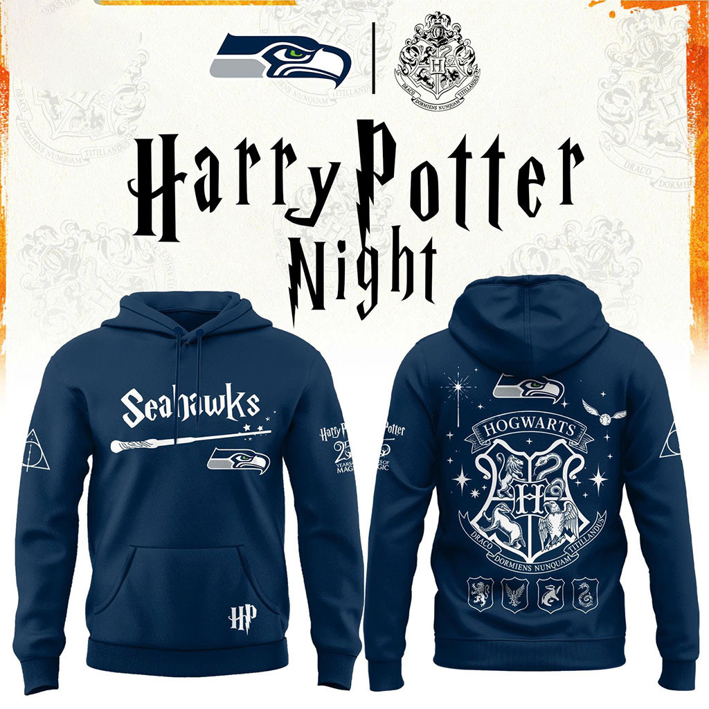 Seattle Seahawks Harry Potter 25th Anniversary Hoodie Seahawks Merch Football Fan Gift Ideas Seattle Seahawks Harry Potter 25th Anniversary Hoodie Seahawks Merch Football Fan Gift Ideas