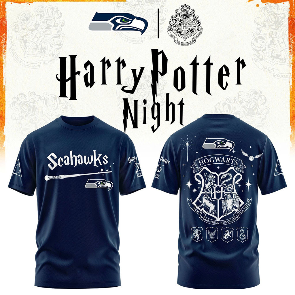 Seattle Seahawks Harry Potter 25th Anniversary T-Shirt Seahawks Merch Gift For Football Lover