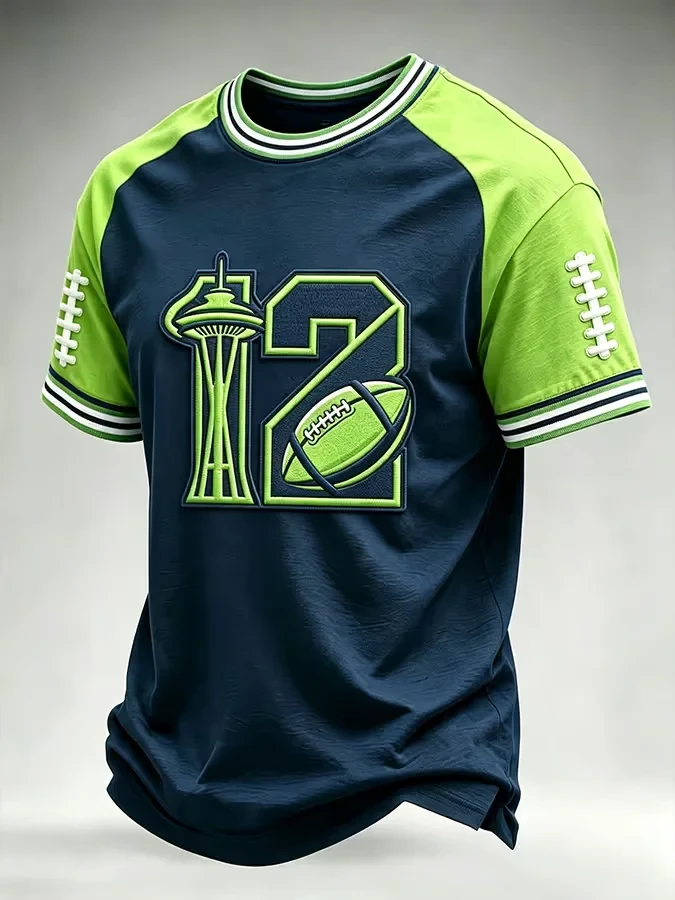 Seattle Seahawks Merch #12 Seattle Football T-Shirt Men Game Day Clothing Football Fan Gifts