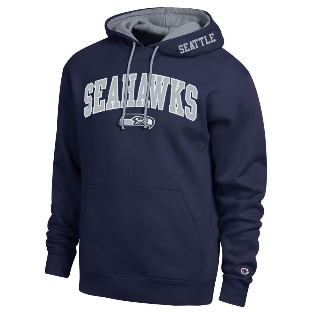 Seattle Seahawks Merch 2026 Champion College Seattle Seahawks Contrast Hoodie Gift For Fans