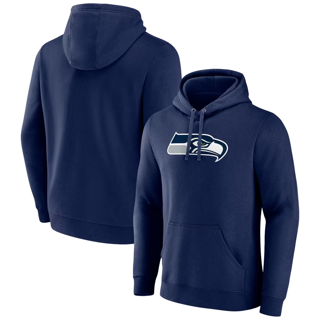 Seattle Seahawks Merch 2026 College Seattle Seahawks Primary Team Logo Hoodie Navy Fan Gear