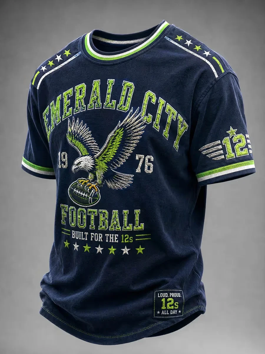 Seattle Seahawks Merch Emerald City Seattle Football T-Shirt Presents For Football Fans