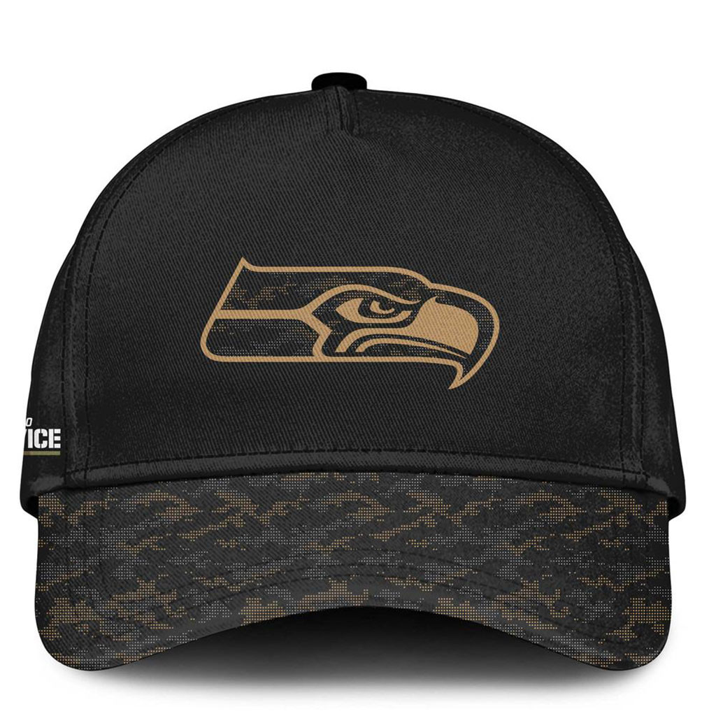 Seattle Seahawks Salute To Service 2026 Camo Hat Seahawks Merch Gifts For Husband