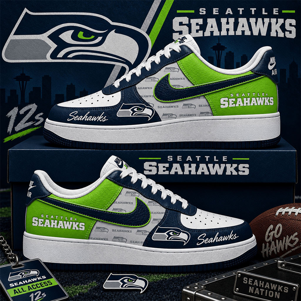 Seattle Seahawks Sneakers The 12s Shoes Seattle Seahawks Merch American Football Gifts