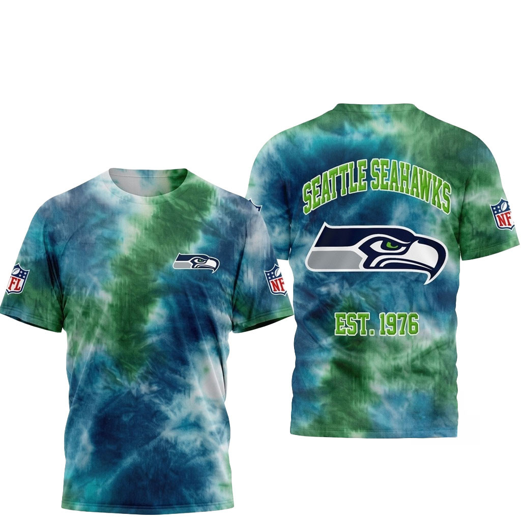 Seattle Seahawks Sunday Legends Tie Dye Shirt Seahawks Merch Presents For Football Fans