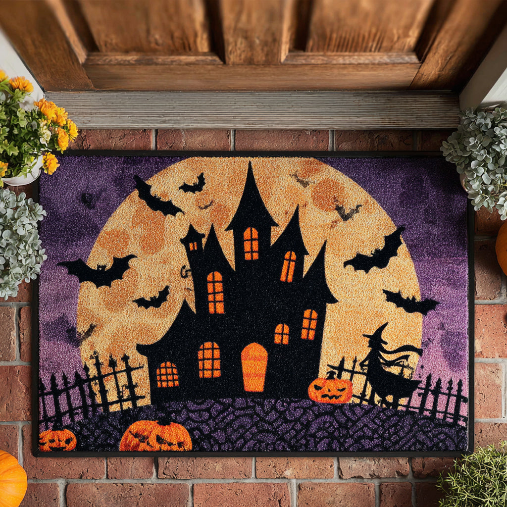 Shadow Castle Doormat Halloween Welcome Door Mat Decor Halloween Gifts For Family