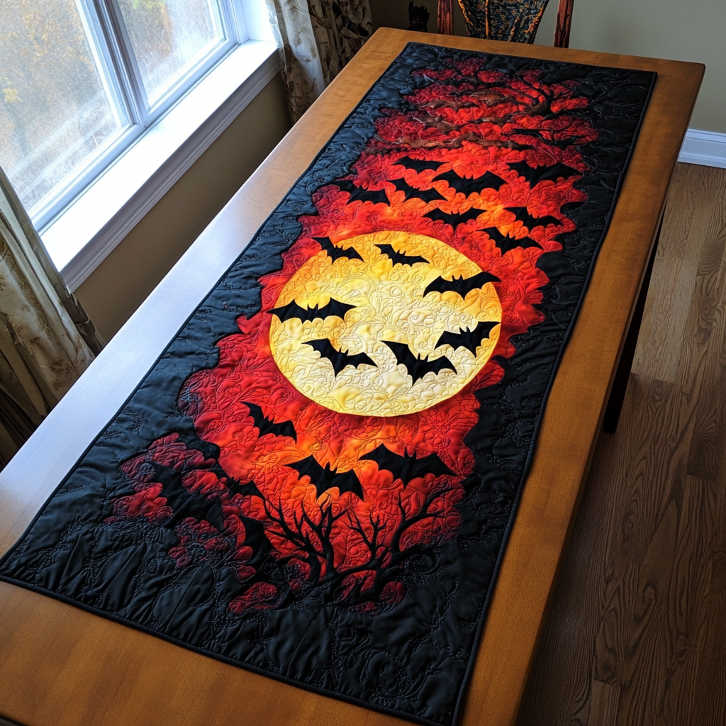 Shadow Flight Quilted Table Runner Dinner Table Decor Great Halloween Gifts