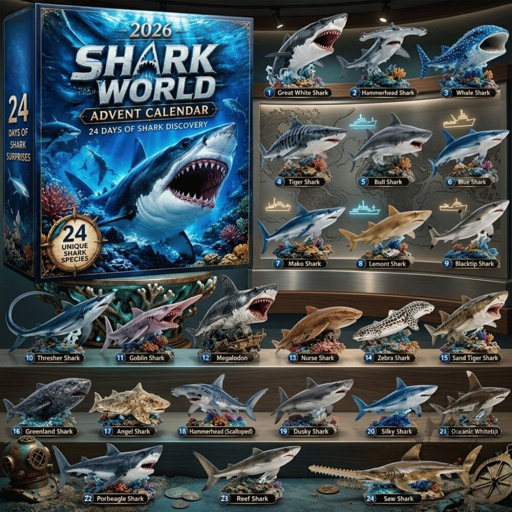 Shark World Advent Calendar 2026 Special Collection Xmas Tree Ornaments Holiday Decor Shark World Advent Calendar 2026 Special Collection Xmas Tree Ornaments Holiday Decor