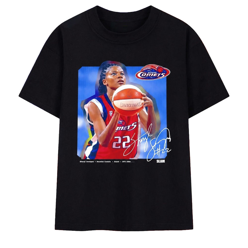 Sheryl Swoopes Houston Comets 22 Signature T-Sheryl Swoopes Merch Gift For Basketball Fans