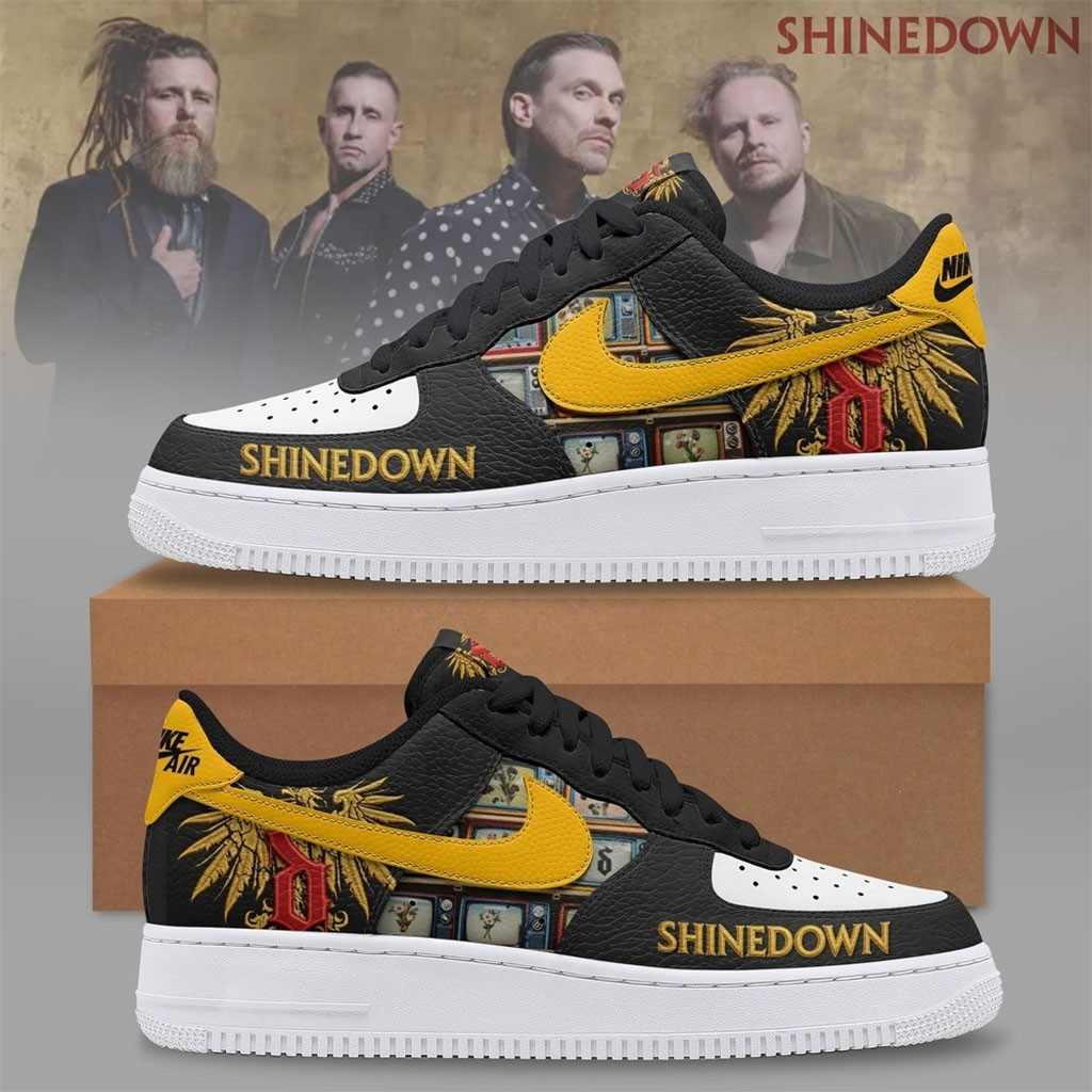 Shinedown Rock Band Wings And TV Graphic Sneakers Shinedown Merch Rock Fans Gifts