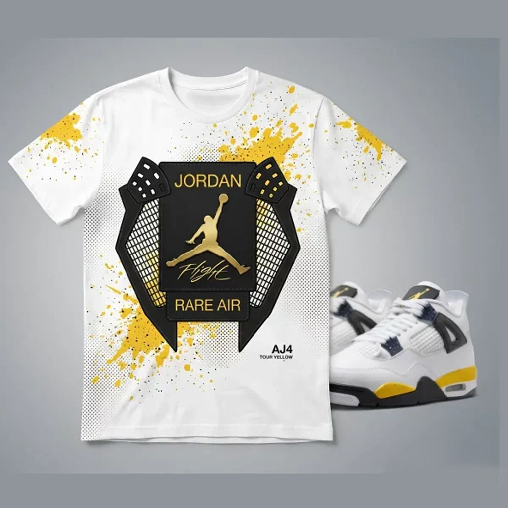 Shirt To match AJ 4 Retro Rare Air Tour Yellow 2026 T-Shirt Gifts For Fans