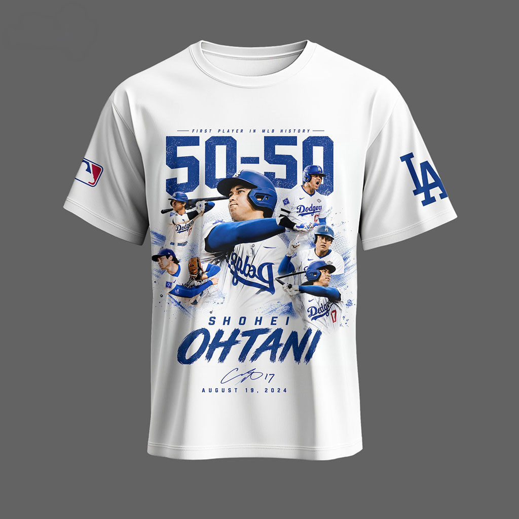 Shohei Ohtani 50-50 Los Angeles Dodgers Baseball Shirt LA Dodgers Merch Gifts For Fans