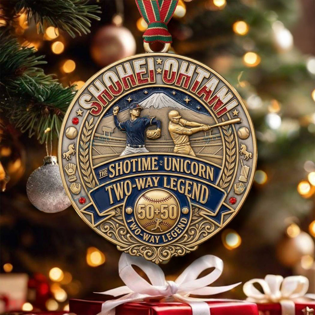 Shohei Ohtani The Shotime Unicorn Two-way Legend Ornament Shohei Ohtani Merch Xmas Tree Decor