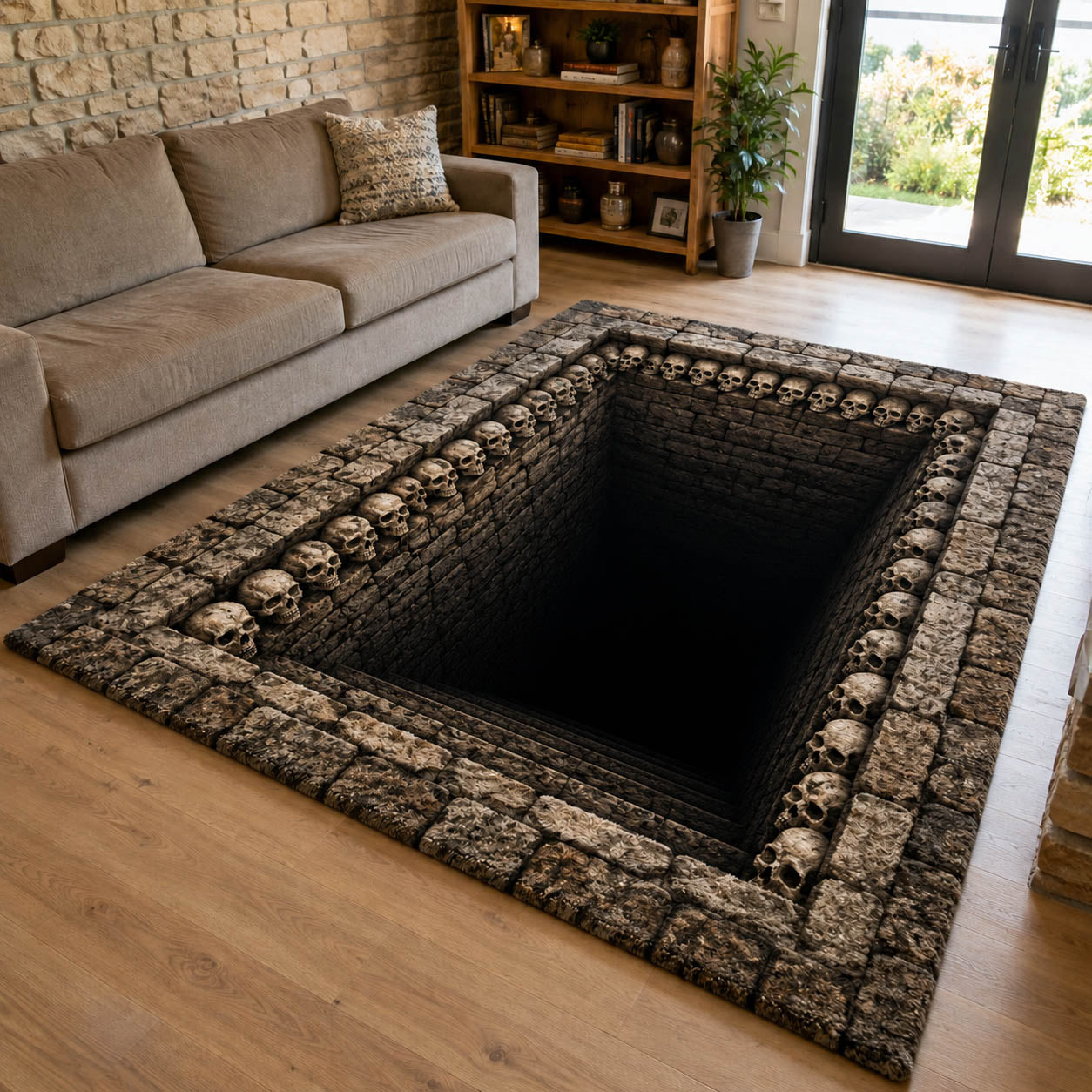 Silent Abyss Area Rug Spider Web Area Rug Cute Halloween Gifts