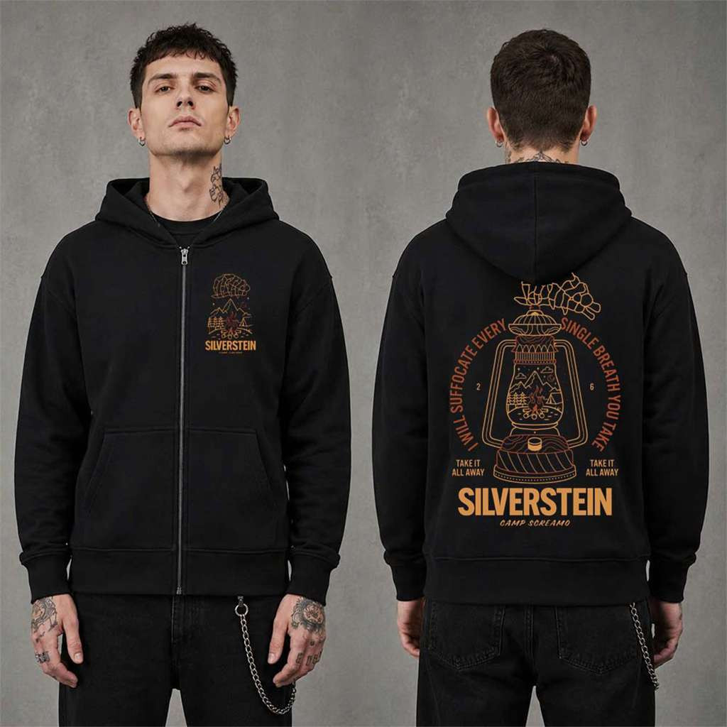 Silverstein Camp Screamo 2026 Tour Camp Light Zip Hoodie Silverstein Merch Fans Gifts Silverstein Camp Screamo 2026 Tour Camp Light Zip Hoodie Silverstein Merch Fans Gifts