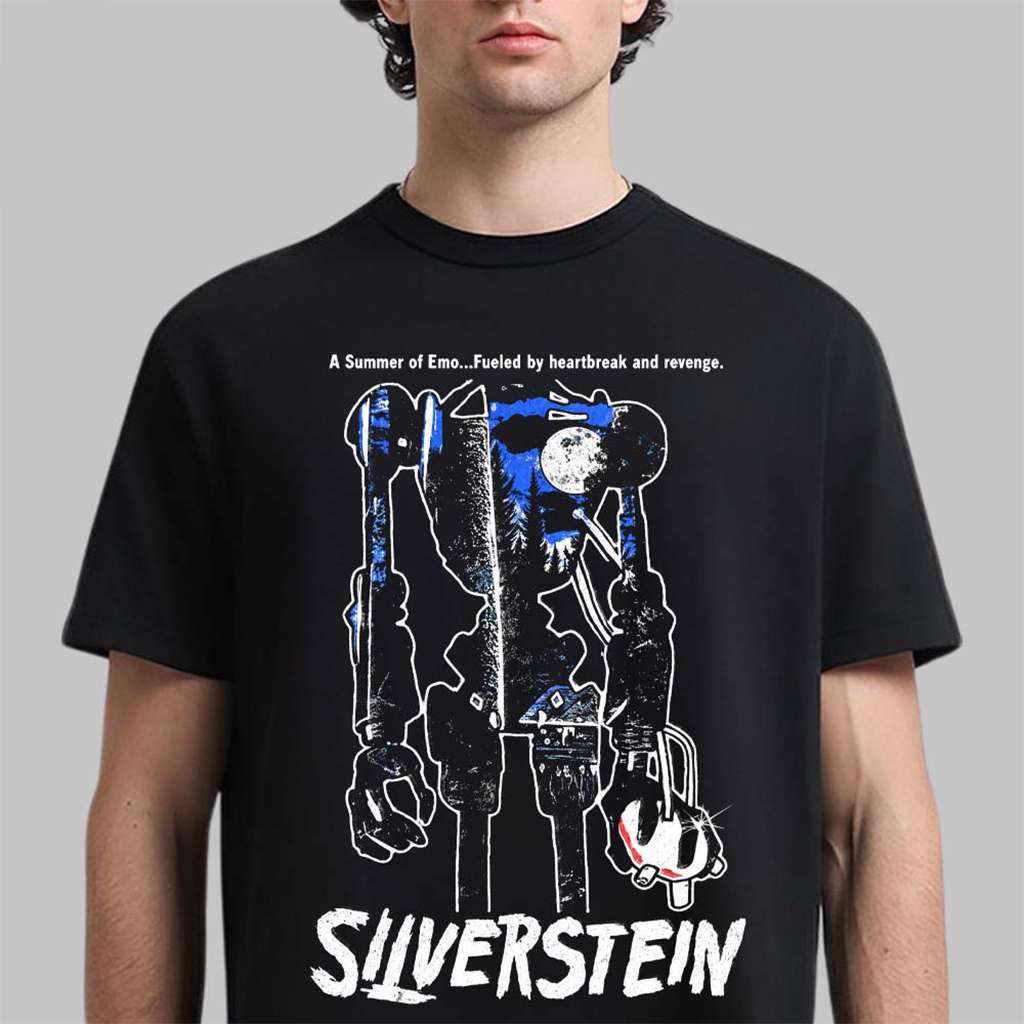 Silverstein Camp Screamo 2026 Tour Merch A Summer Of Emo Robot T-Shirt Silverstein Merch