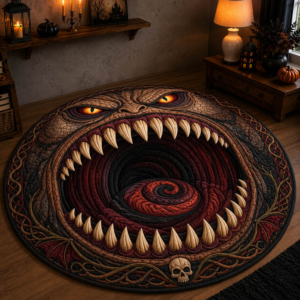 Sinister Manor Whisper Quilted Round Mat Modern Circle Rug Family Halloween Gifts Sinister Manor Whisper Quilted Round Mat Modern Circle Rug Family Halloween Gifts