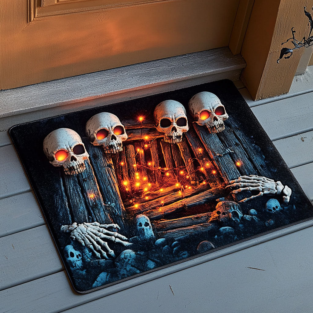 Skeleton Crossing Doormat Halloween Entrance Mat Entryway Decor Ideas Halloween Present Skeleton Crossing Doormat Halloween Entrance Mat Entryway Decor Ideas Halloween Present