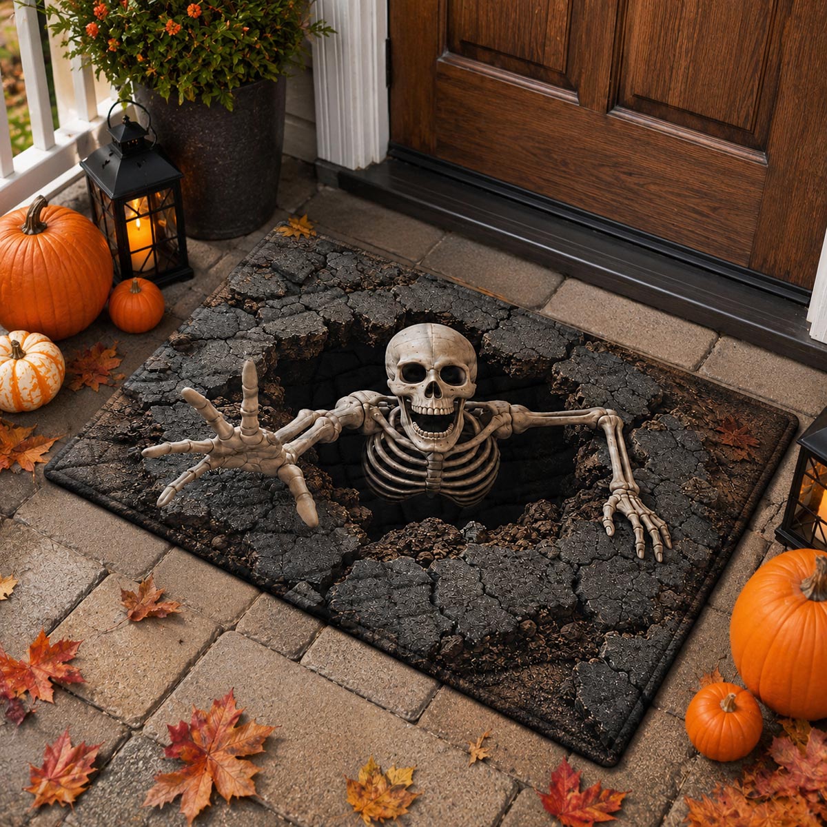 Skeleton Escape Doormat Outdoor Halloween Doormat Halloween Inspired Gifts