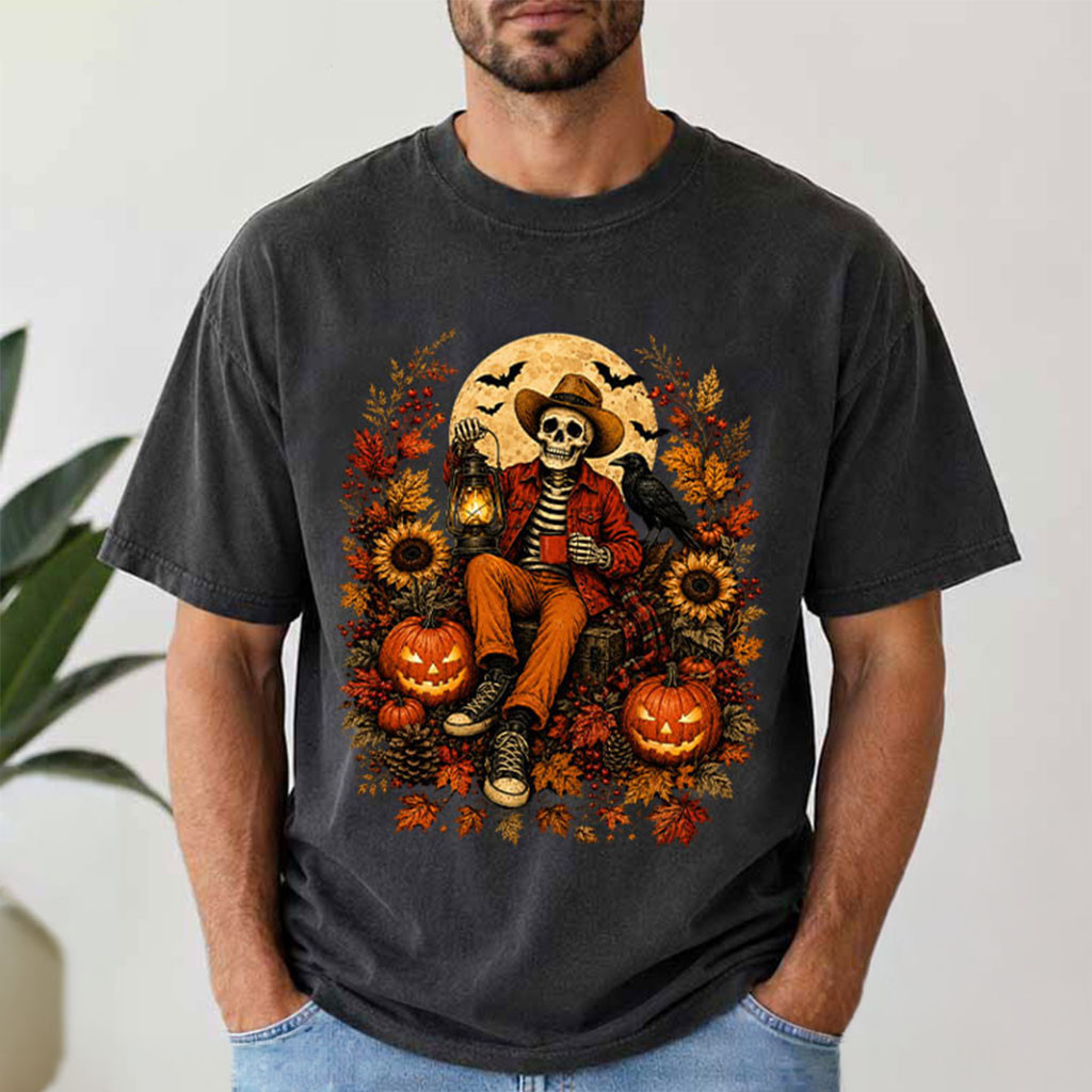 Skeleton Pumpkin Harvest Autumn Funny Spooky T-Shirt Halloween Gift Ideas For Friends Skeleton Pumpkin Harvest Autumn Funny Spooky T-Shirt Halloween Gift Ideas For Friends