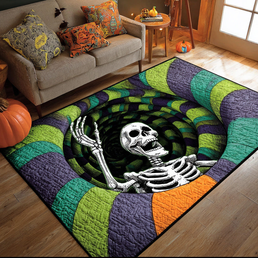 Skeleton Snare Area Rug Cozy Halloween Decor Spooky Gifts For Her