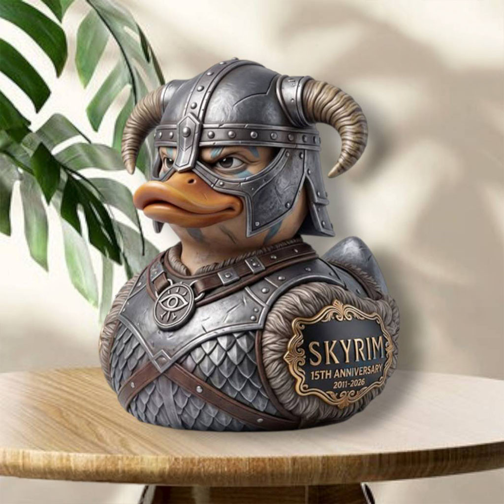 Skyrim 15th Anniversary Collectible Duck Funko Pop Skyrim Merch Gift For Gamers