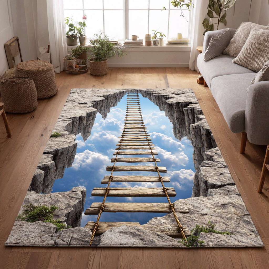 Skywalk Rift Area Rug Cozy Halloween Decor Scary Gifts