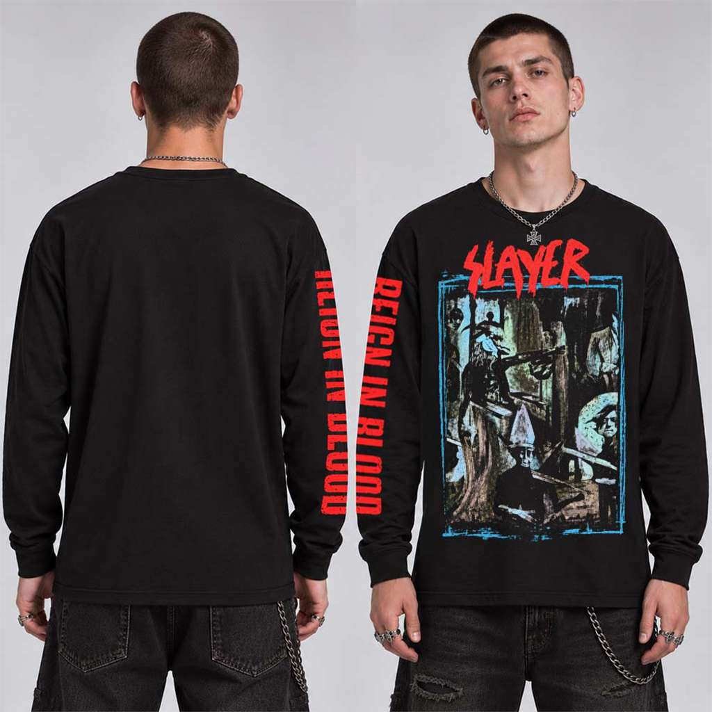 Slayer Reign in Blood 40th Anniversary Tour 2026 Long Sleeve Shirt Slayer Merch Brother Gifts