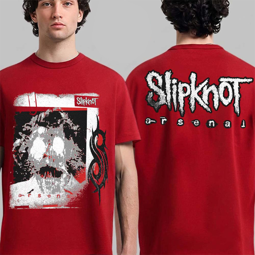 Slipknot Arsenal Red T-Shirt Slipknot Merch Music Gift Ideas For Guys Slipknot Arsenal Red T-Shirt Slipknot Merch Music Gift Ideas For Guys