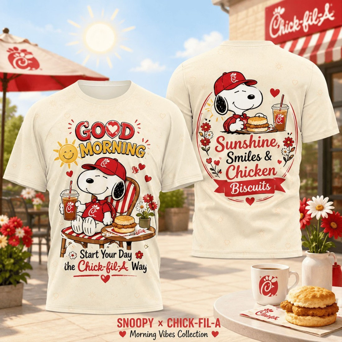 Snoopy Chick-fil-A Collab Red Cap Sunshine Breakfast T-Shirt Morning Meal Fans Clothing Gifts Snoopy Chick-fil-A Collab Red Cap Sunshine Breakfast T-Shirt Morning Meal Fans Clothing Gifts