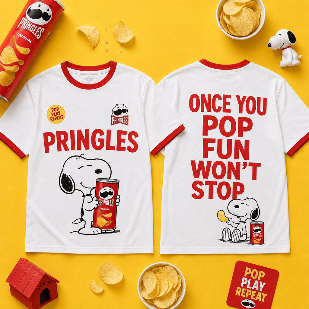 Snoopy Pringles Pop Play Repeat Graphic T-Shirt Funny Graphic Snoopy Shirt Gifts For BFF Snoopy Pringles Pop Play Repeat Graphic T-Shirt Funny Graphic Snoopy Shirt Gifts For BFF
