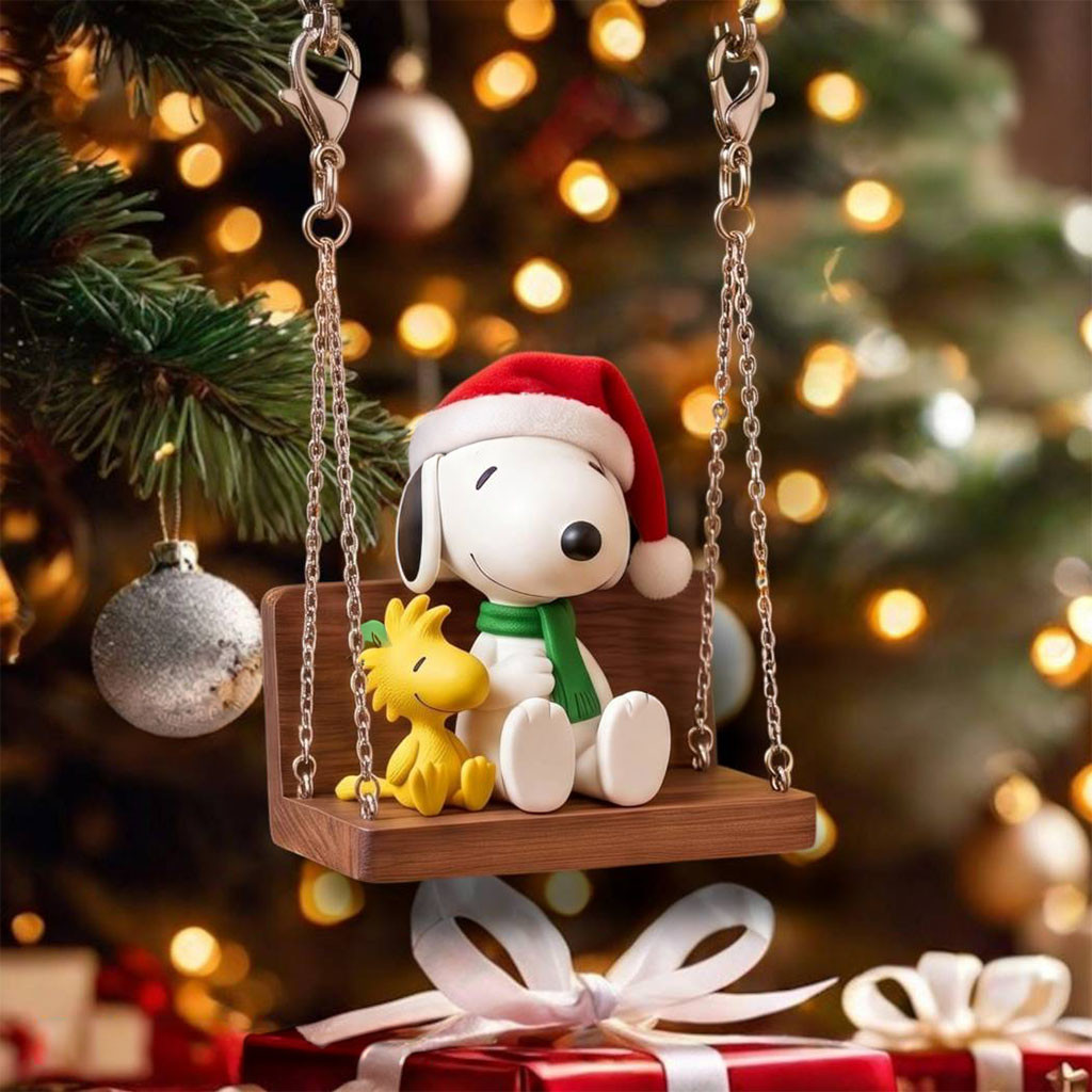 Snoopy Swing Christmas Ornament Peanuts Holiday Tree Decor Cute Cartoon Fan Gift Snoopy Swing Christmas Ornament Peanuts Holiday Tree Decor Cute Cartoon Fan Gift