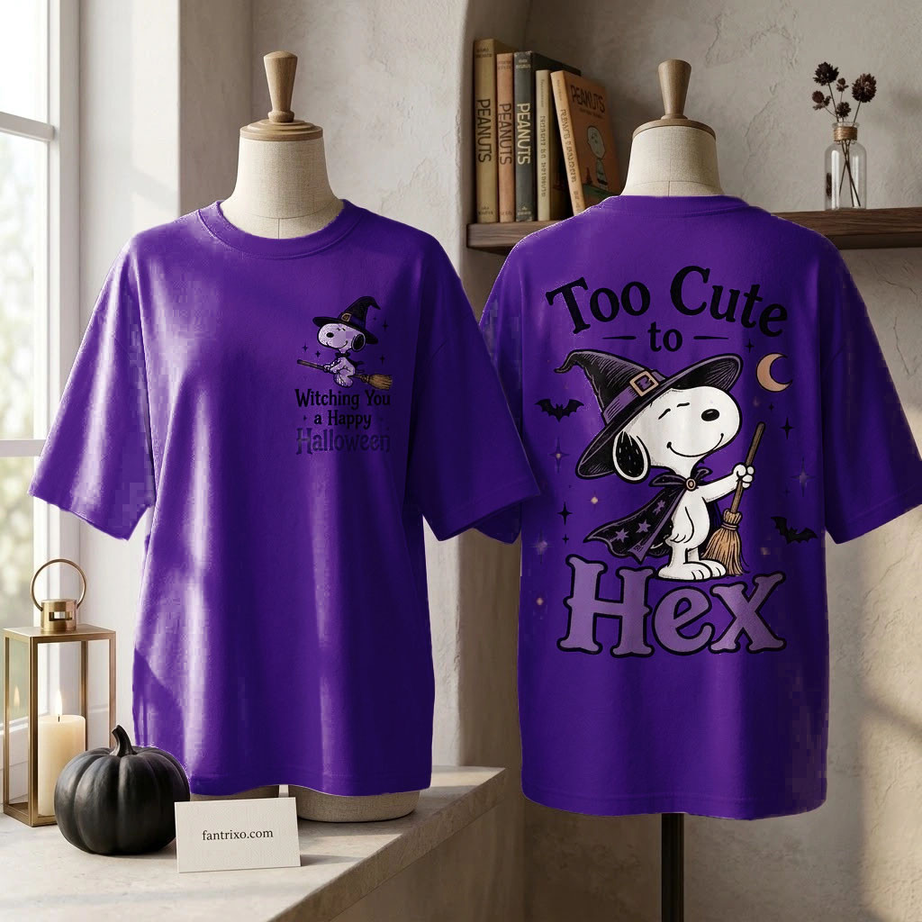 Snoopy Too Cute To Hex Happy Halloween Peanuts T-Shirt Snoopy Merch Halloween Presents Snoopy Too Cute To Hex Happy Halloween Peanuts T-Shirt Snoopy Merch Halloween Presents