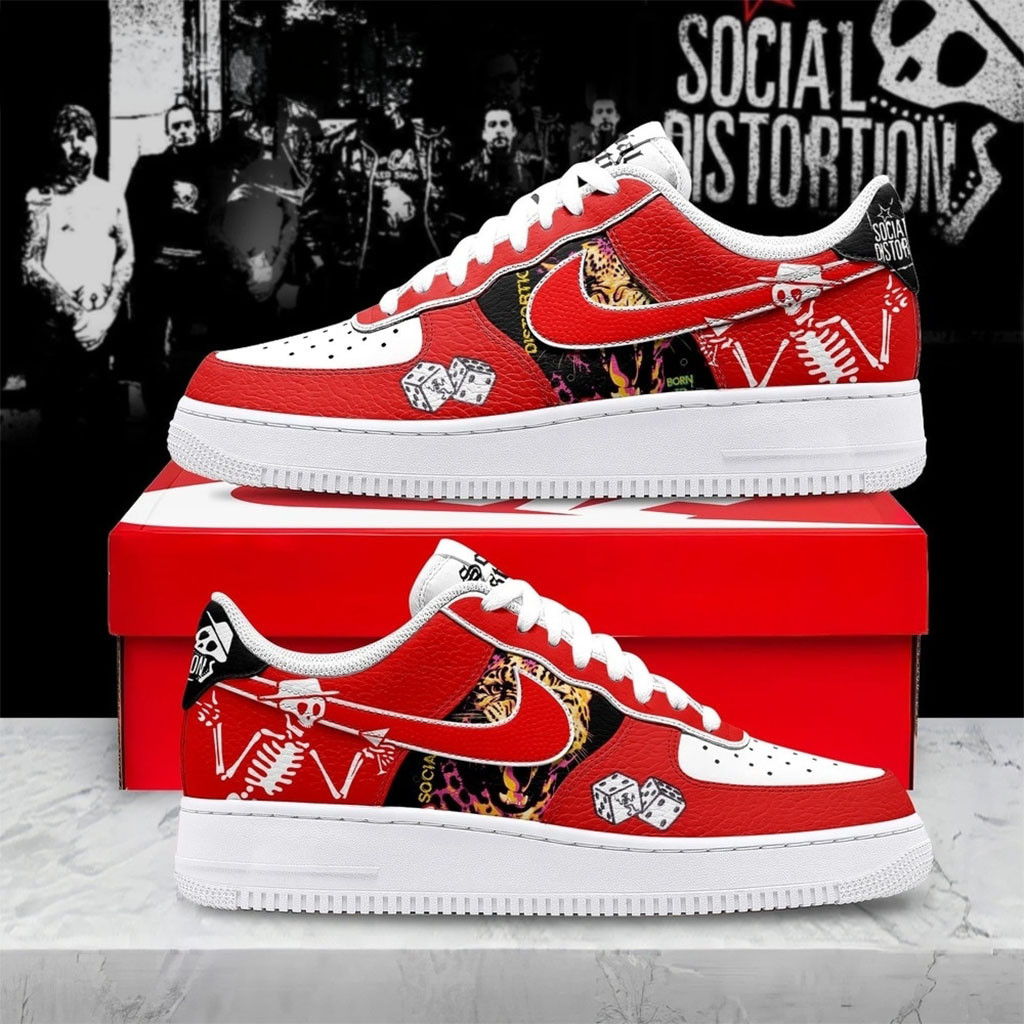 Social Distortion Skelly And Dice Shoes Social Distortion Merch Gifts For Rock Lovers