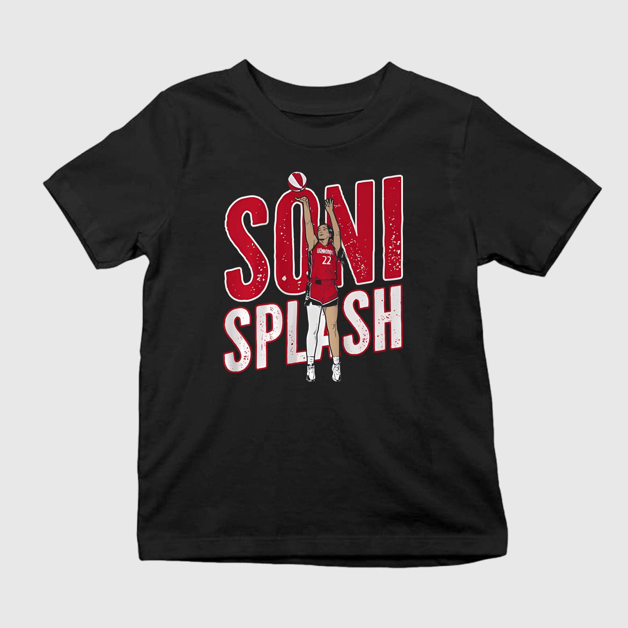 Soni Splash Basketball T-Shirt Number 22 Basketball Player Graphic Tee Gift For Sports Fans