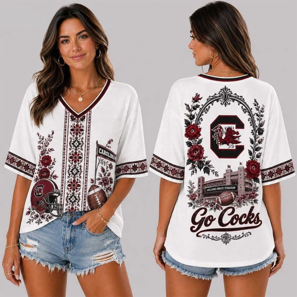 South Carolina Gamecocks Collegiate Pride V-Neck Shirt Gamecocks Merch Cool Football Gifts