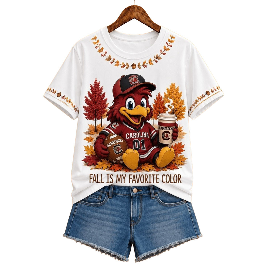 South Carolina Gamecocks Fall Is My Favorite Color T-Shirt Gamecocks Merch Football Fan Gear