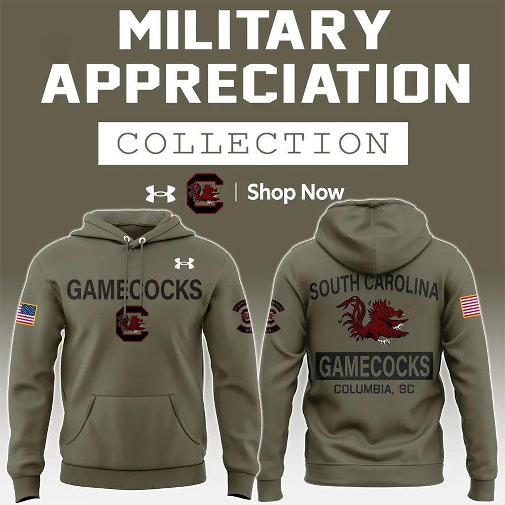 South Carolina Gamecocks Football Military Appreciation Hoodie Gamecocks Merch Fan Gifts South Carolina Gamecocks Football Military Appreciation Hoodie Gamecocks Merch Fan Gifts