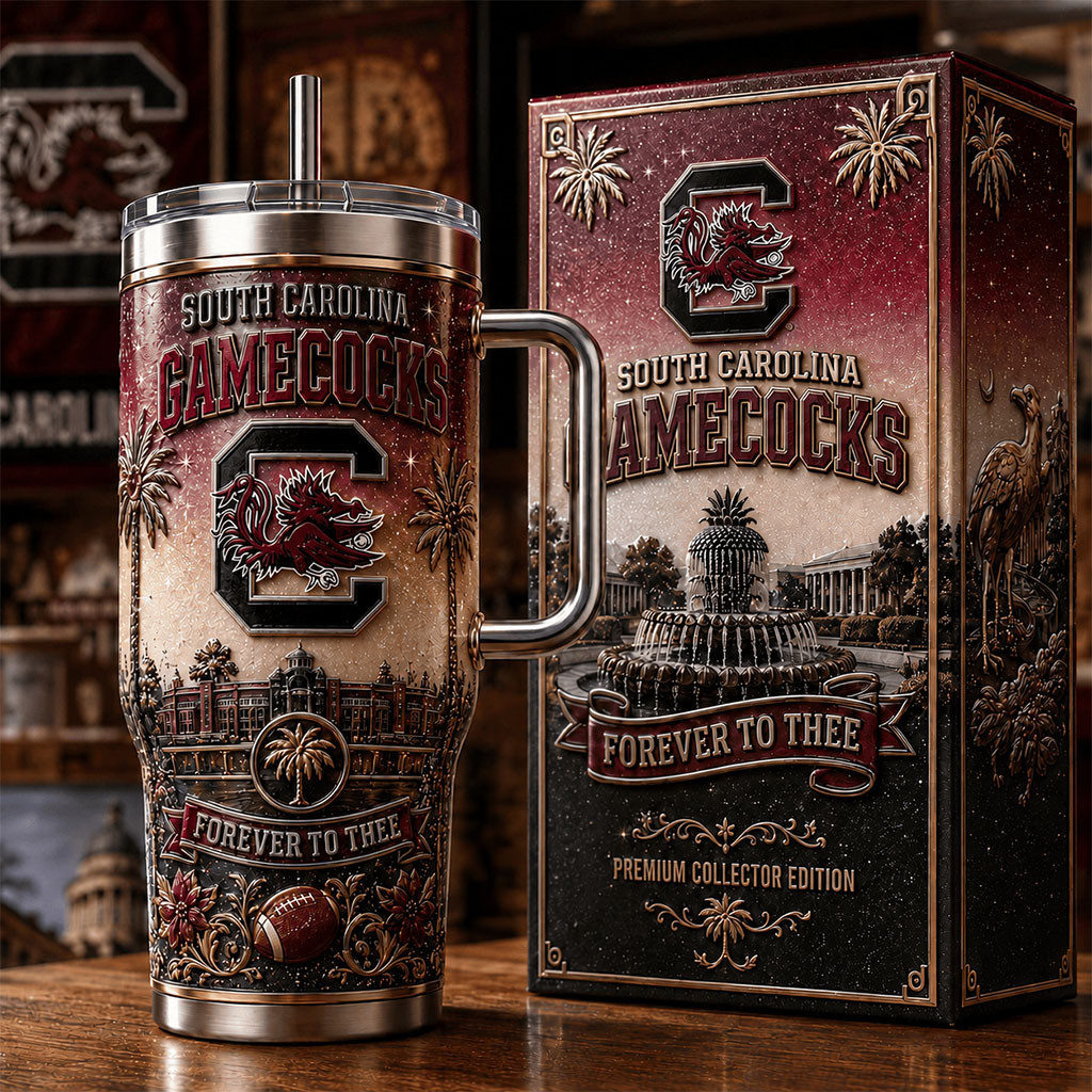 South Carolina Gamecocks Forever To Thee Tumbler SC Gamecocks Merch Football Related Gifts