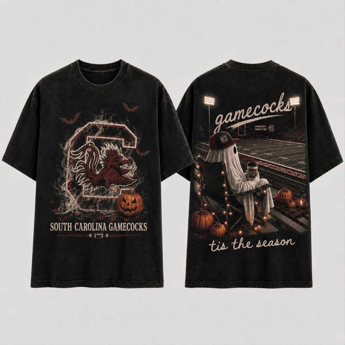 South Carolina Gamecocks Halloween Ghost T-Shirt Tis The Season Shirt SC Gamecocks Merch