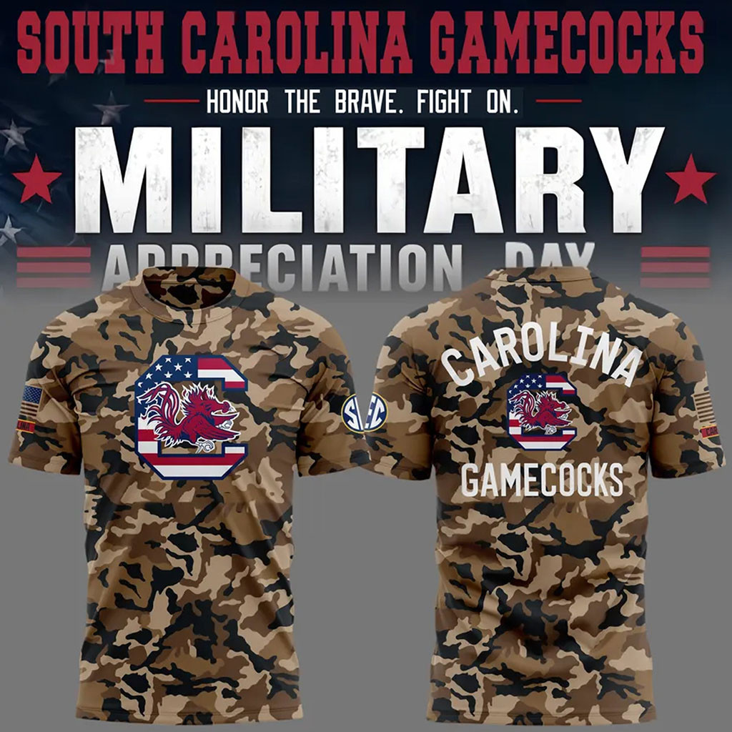 South Carolina Gamecocks Military Appreciation Camo Shirt SC Gamecocks Merch Brother Gifts