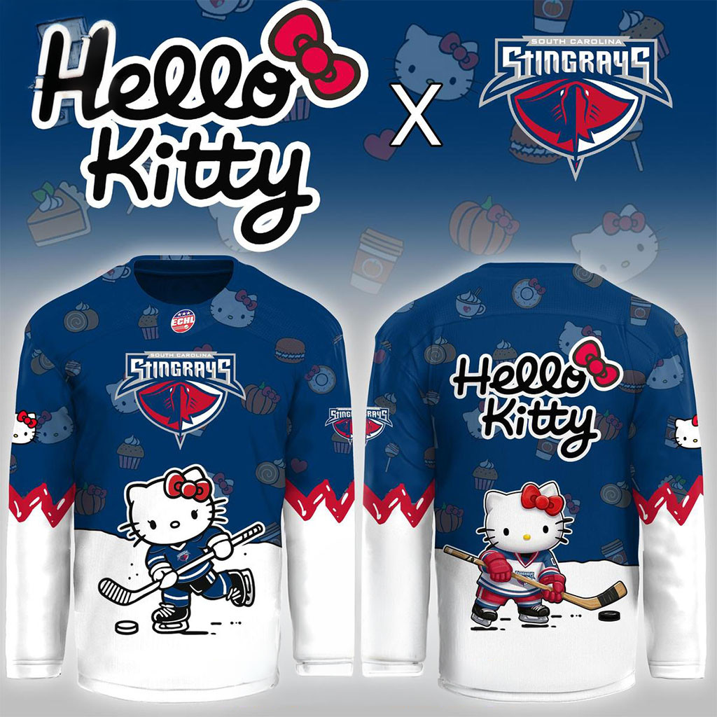 South Carolina Stingrays x Hello Kitty Night 2026 Christmas Hockey Jersey Stingrays Merch South Carolina Stingrays x Hello Kitty Night 2026 Christmas Hockey Jersey Stingrays Merch