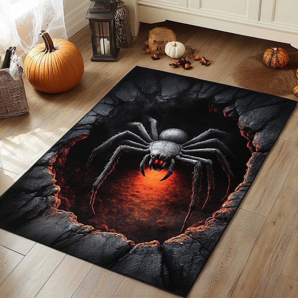Spider Inferno Area Rug Spooky Area Rug Gift Ideas Halloween