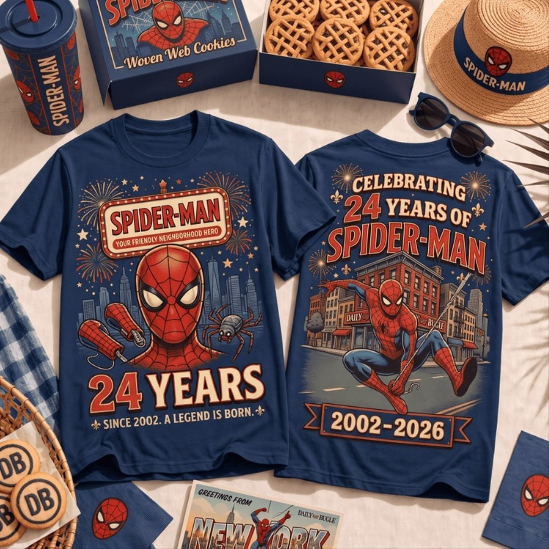 Spider Man 24 Years Anniversary T-Shirt Since 2002 A Legend Is Born Tee Spider Man Merch