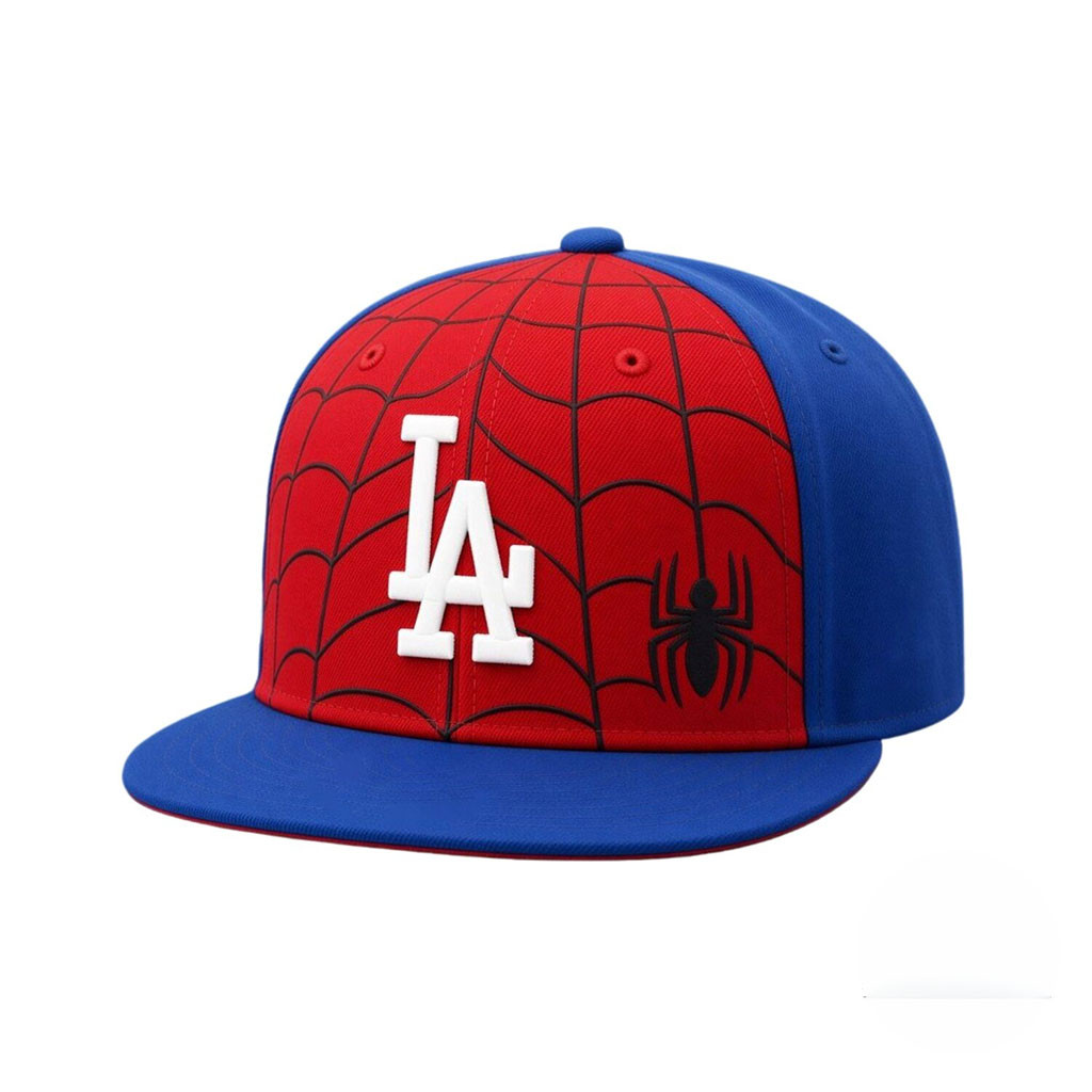 Spider Man Brand New Day Dodgers Snapback Hat Embroidered LA Dodgers Merch Gifts For Fans Spider Man Brand New Day Dodgers Snapback Hat Embroidered LA Dodgers Merch Gifts For Fans