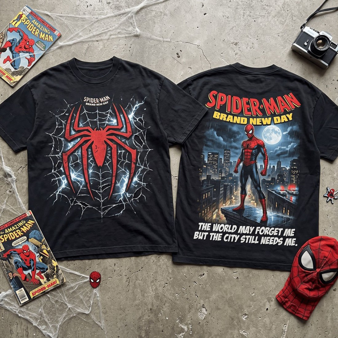 Spider-Man Brand New Day Web Logo T-Shirt Spider-Man Merch Gift For Superhero Lovers