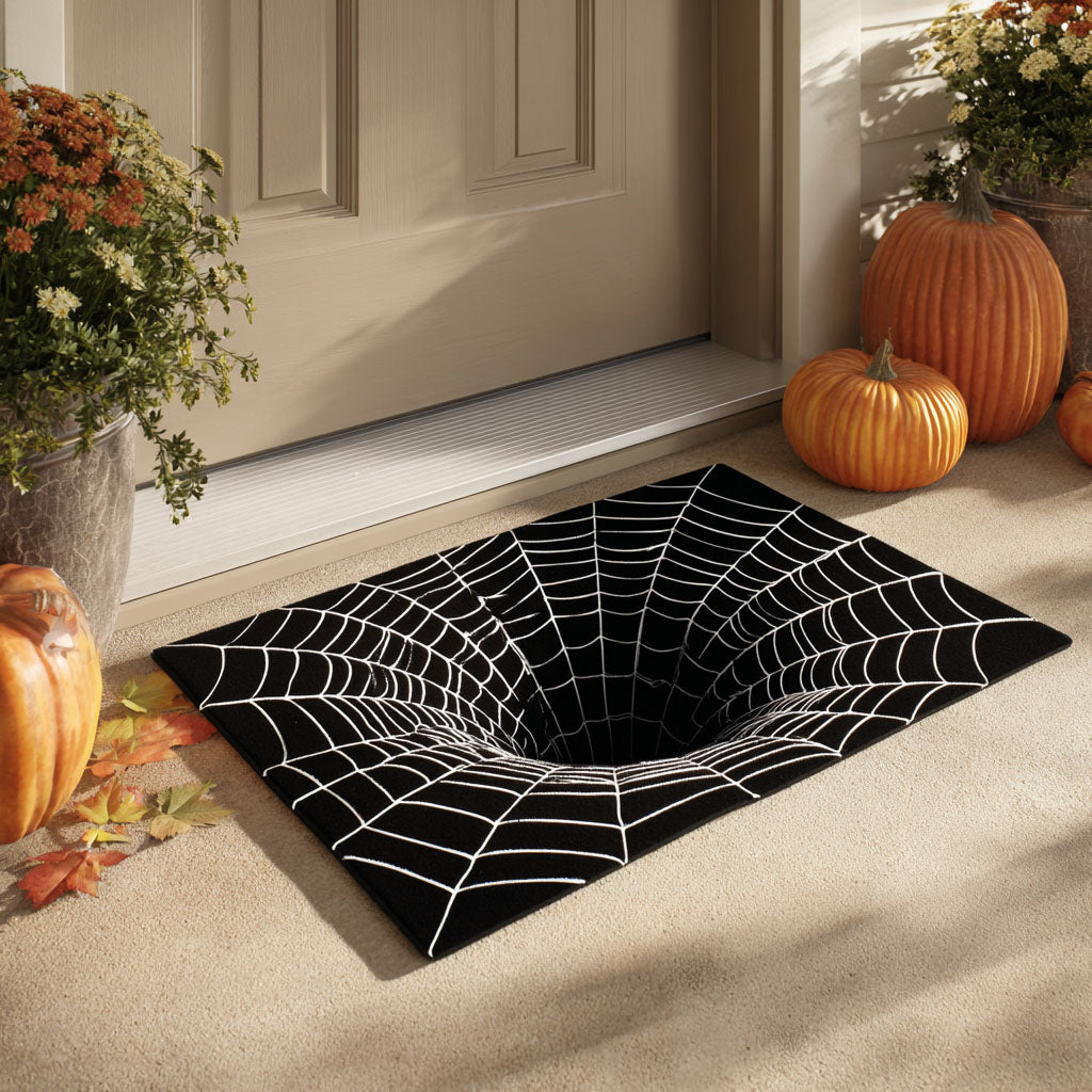 Spiderfall Doormat Spiderweb Doormat Front Porch Fall Decor Halloween Presents