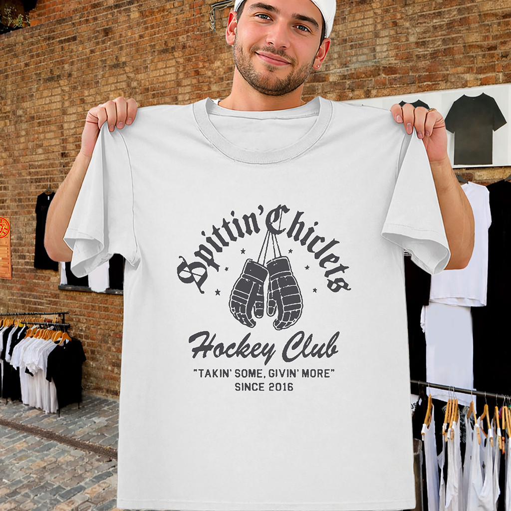 Spittin Chiclets Shirt Hockey Club Gloves Tee Spittin Chiclets Merch Gift For Podcast Fans