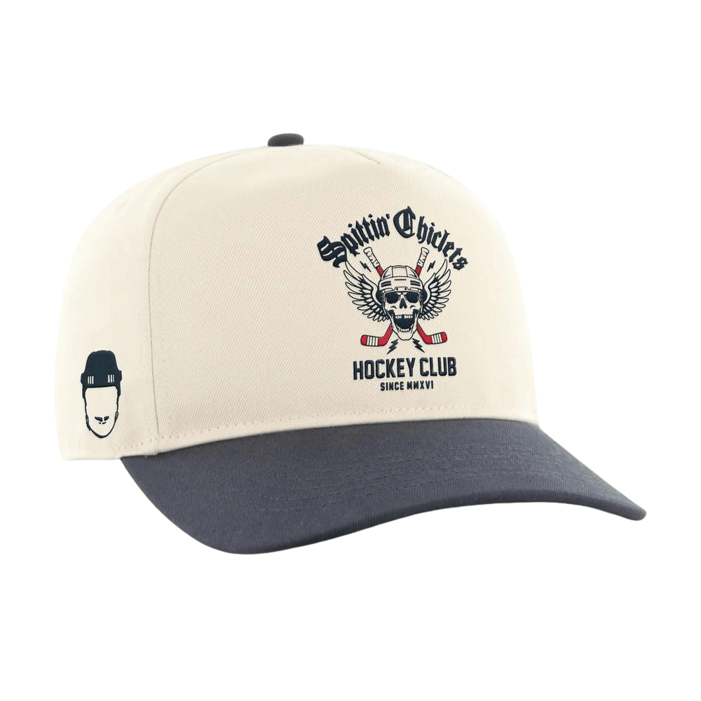 Spittin Chiclets Skull Wings Hockey Club Hat Embroidered Presents For Hockey Fans